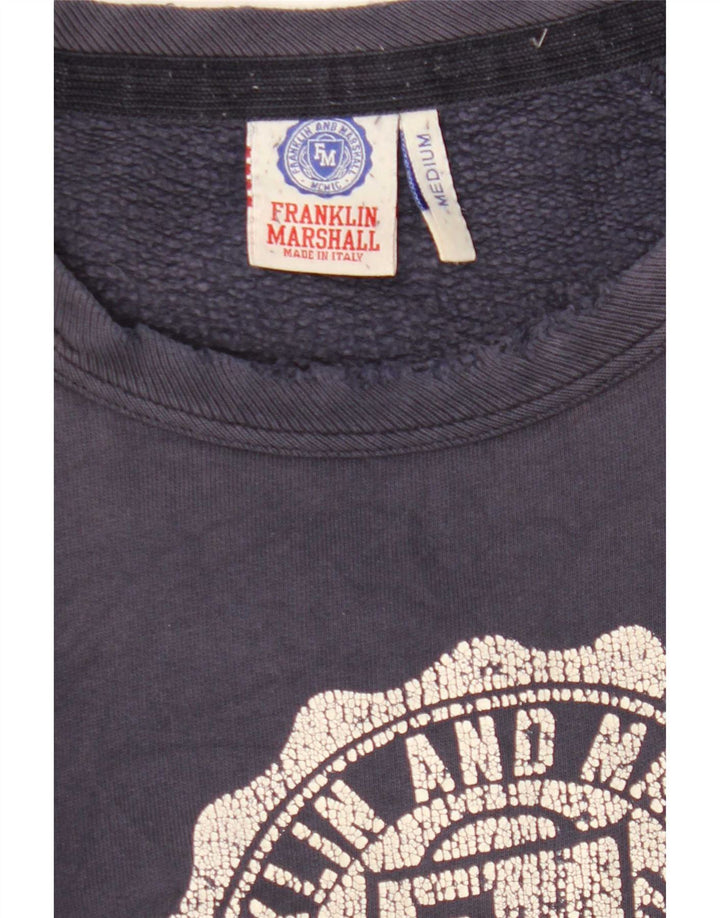 Franklin Marshall Herren-Sweatshirt mit Grafik, mittelgroß, Marineblau