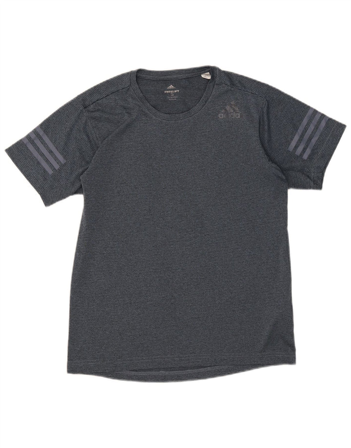 ADIDAS Herren Climacool T-Shirt Top Small Blau geflecktes Polyester