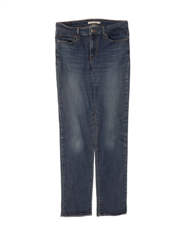 Levi's Damen 712 Slim Jeans W28 L32 Blau