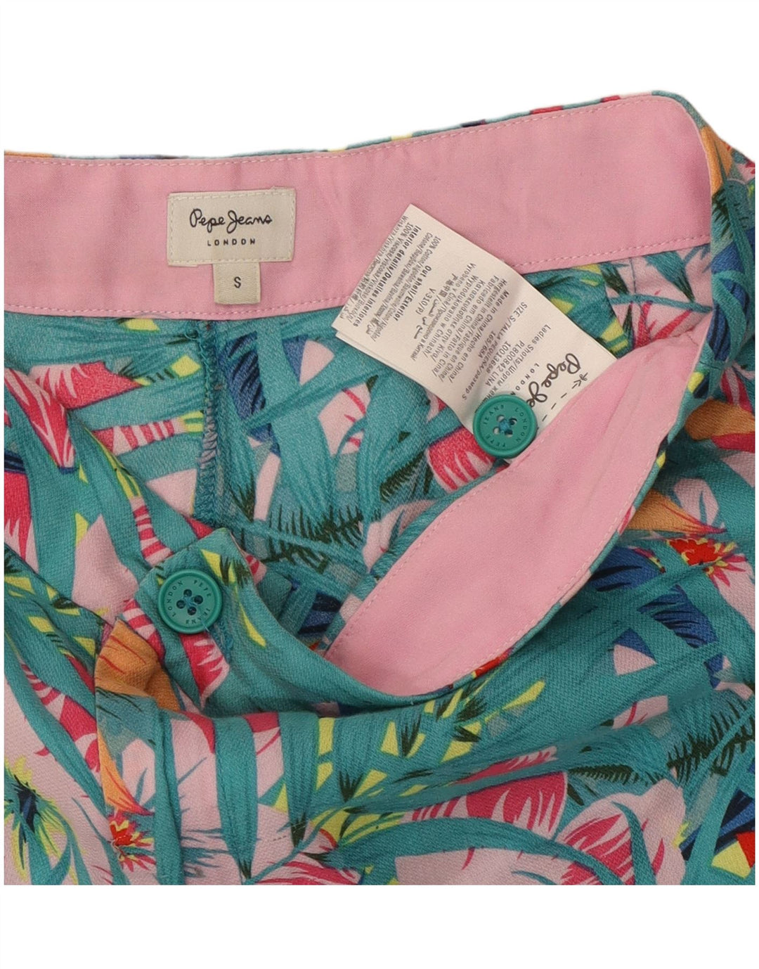 PEPE Jeans Damen-Hotpants, Größe S, Größe S, mehrfarbig, Blumenmuster, Baumwolle