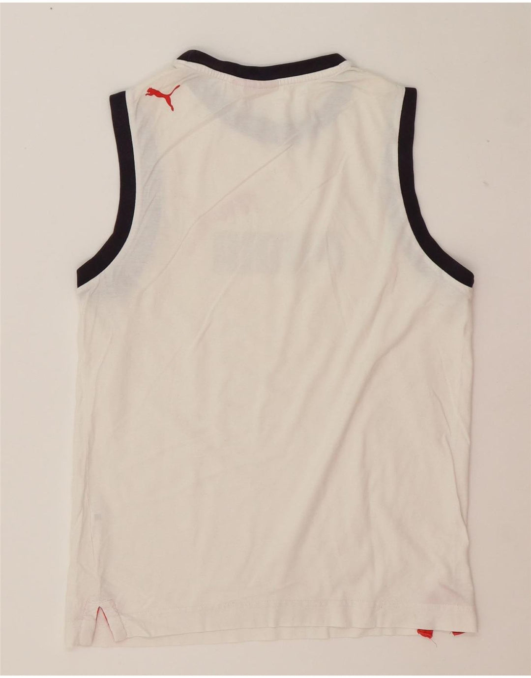 PUMA Mens Graphic Vest Top Small White Vintage Puma and Second-Hand Puma from Messina Hembry 