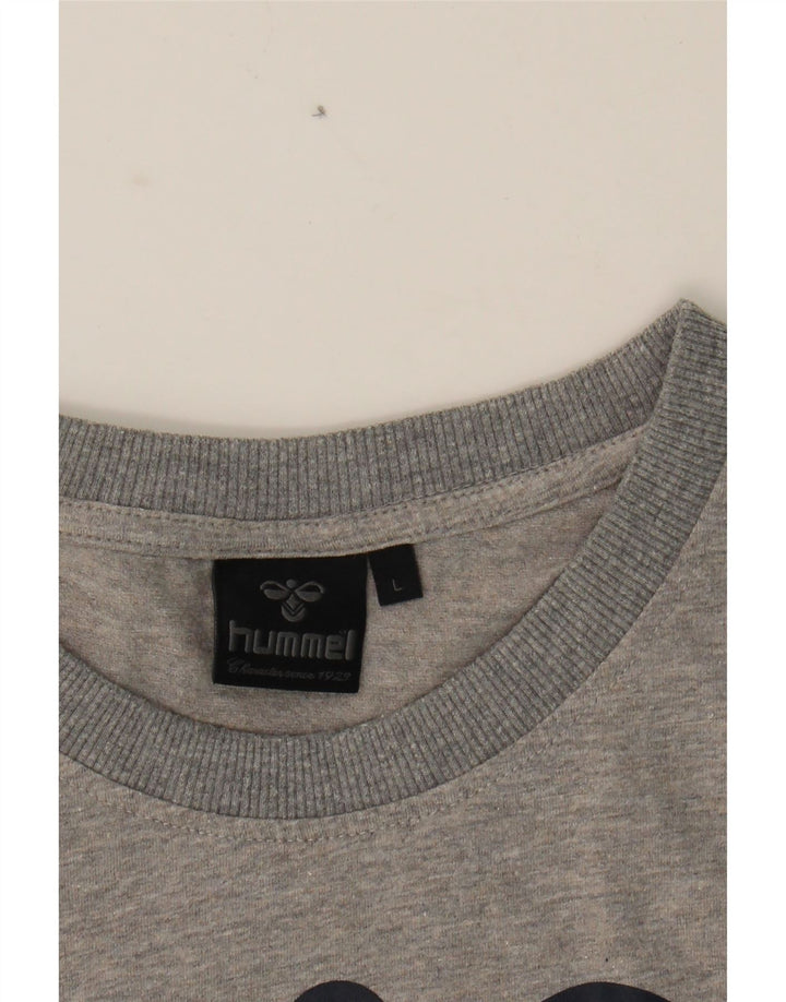 HUMMEL Mens Graphic T-Shirt Top Large Grey Cotton Vintage Hummel and Second-Hand Hummel from Messina Hembry 
