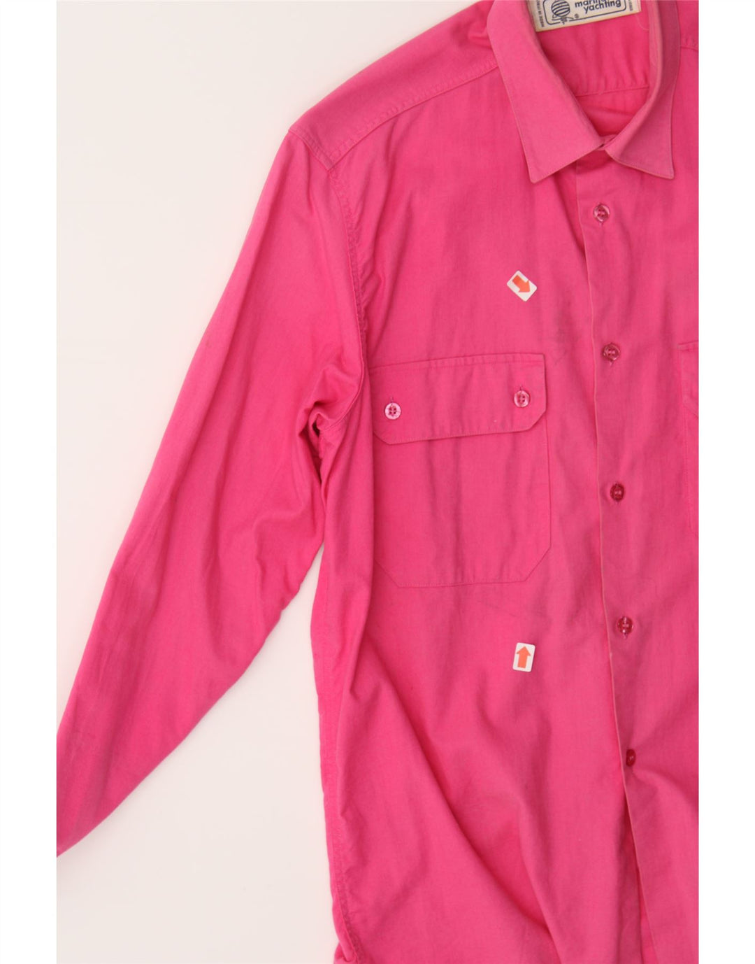 MARINA YACHTING Mens Shirt Medium Pink Cotton Vintage Marina Yachting and Second-Hand Marina Yachting from Messina Hembry 