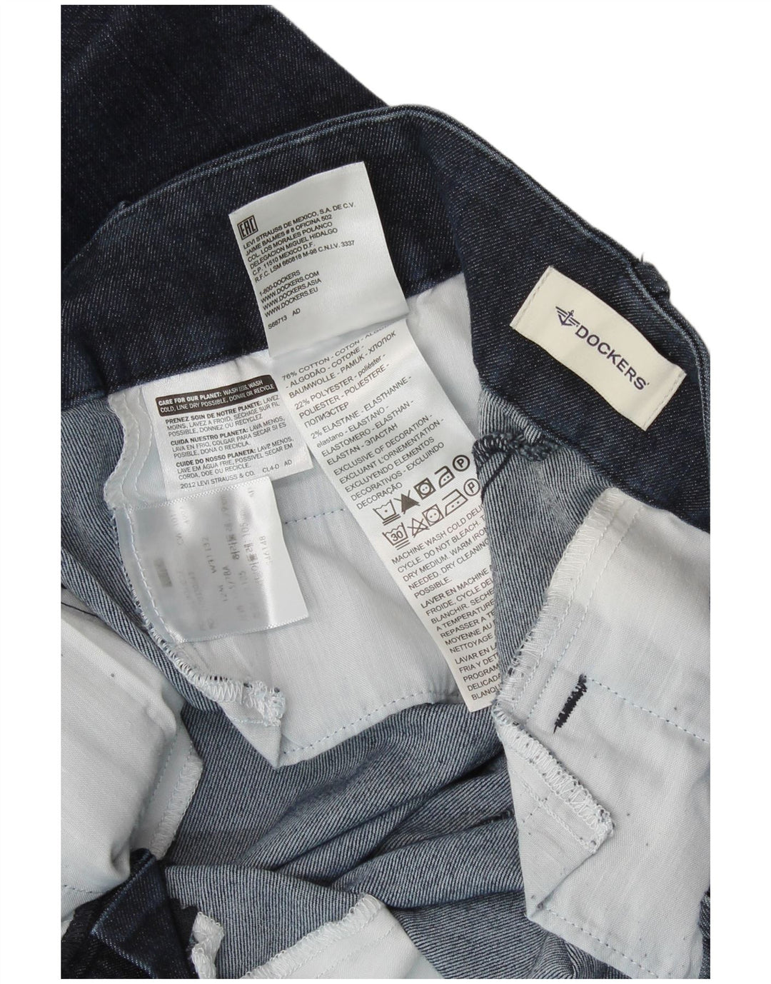 DOCKERS Gerade Damenjeans W31 L32 Marineblaue Baumwolle