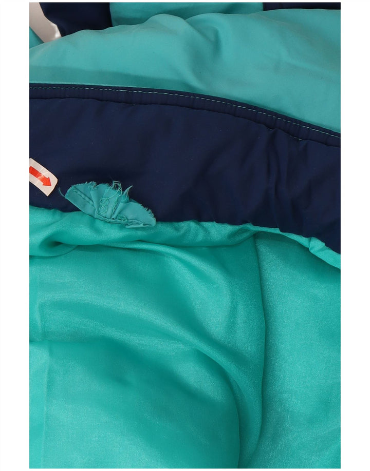 Vintage Herren-Skioverall mit lockerer Passform, IT 46, kleines blaues Farbblock-Polyamid