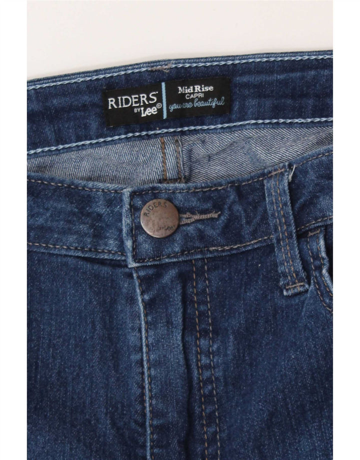 Lee Damen Capri-Jeans mit mittelhohem Bund, W32, L21, Blau