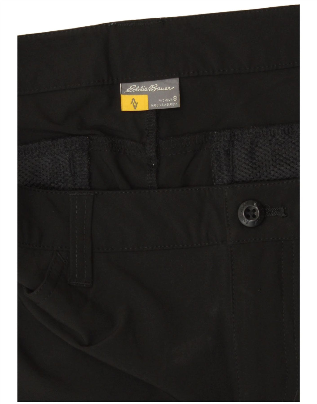 Eddie Bauer Damen Cargoshorts US 8 Medium W30 Schwarz Polyester