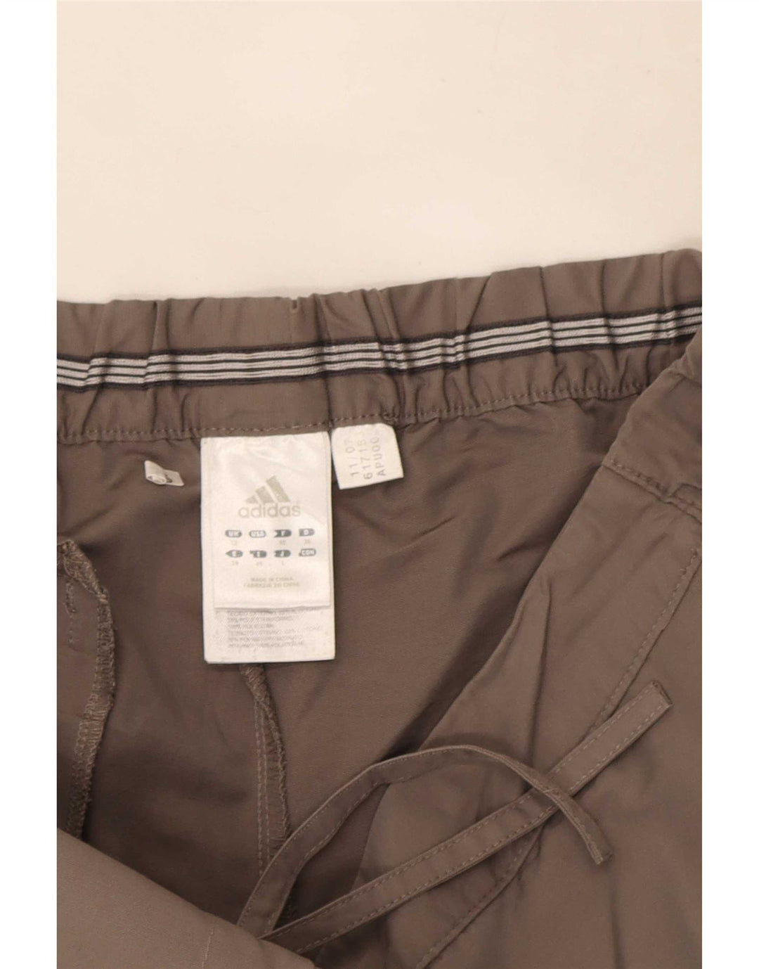Adidas Damen Bermudashorts UK 12 Medium W30 Graue Baumwolle