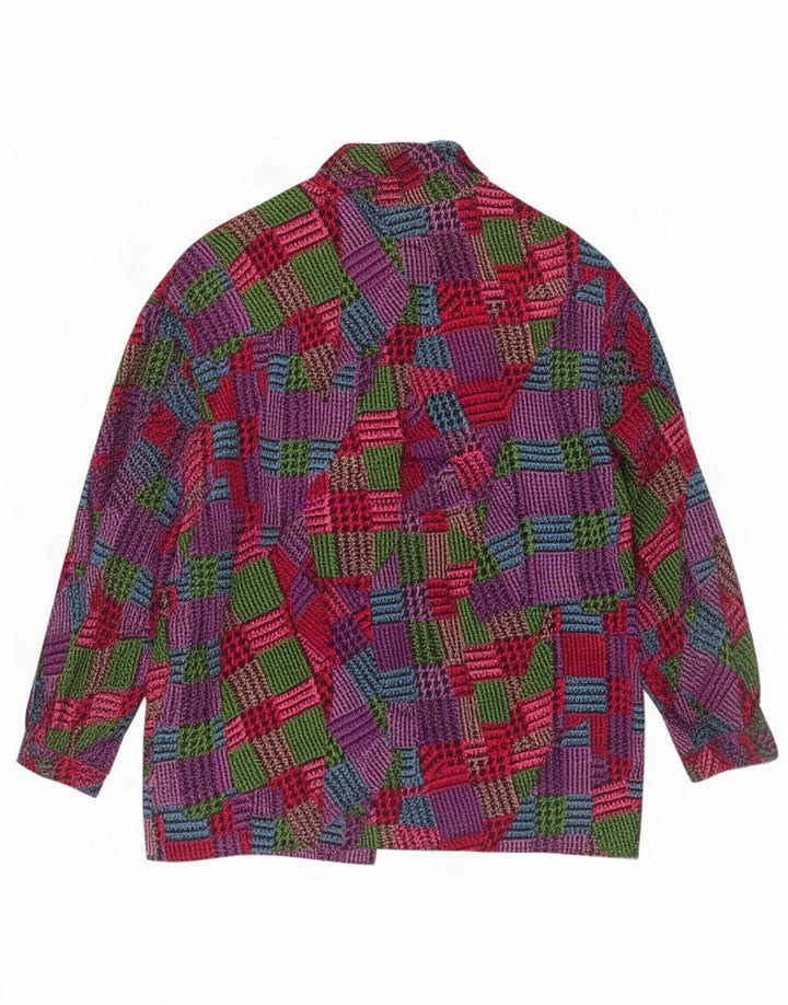 Opera Damen-Hemdbluse, Größe M, mehrfarbig, geometrisch, Acetat, UK 14