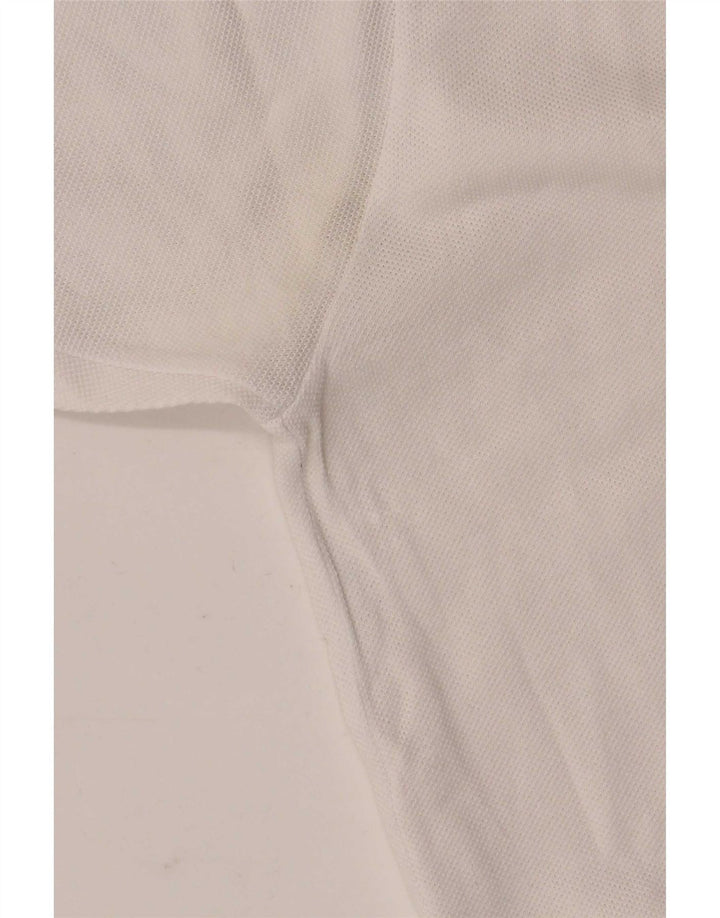 Lacoste Herren-Poloshirt, Größe 3, klein, weiße Baumwolle