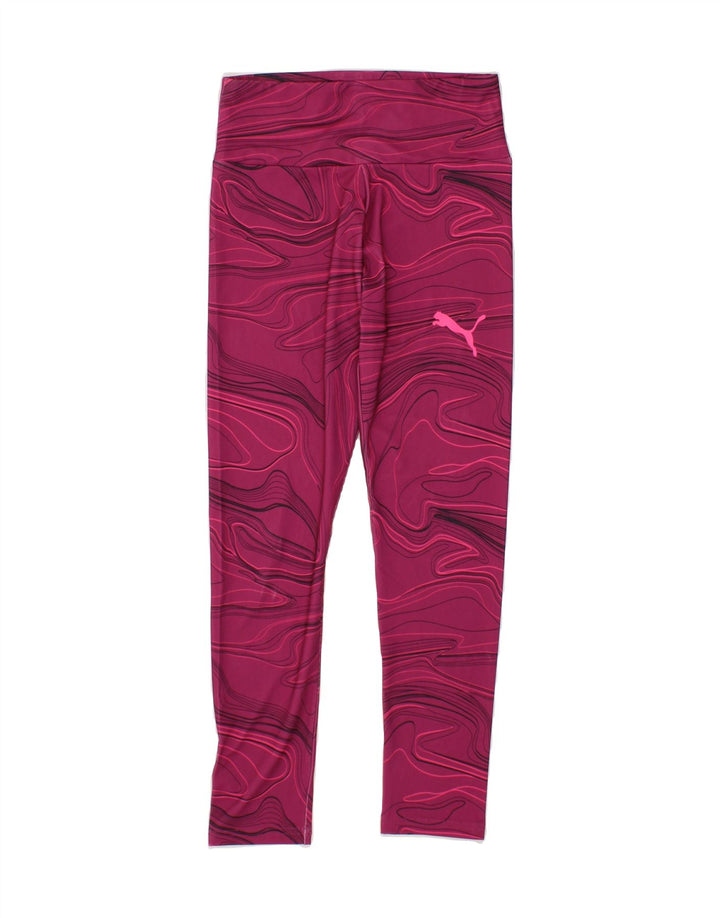 PUMA Womens Leggings UK 10 Small  Pink Tie Dye Vintage Puma and Second-Hand Puma from Messina Hembry 