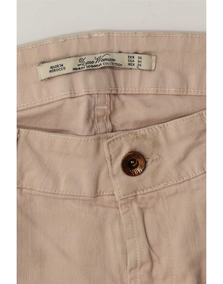 Zara Damen Slim Jeans EU 36 XS W26 L31 Beige