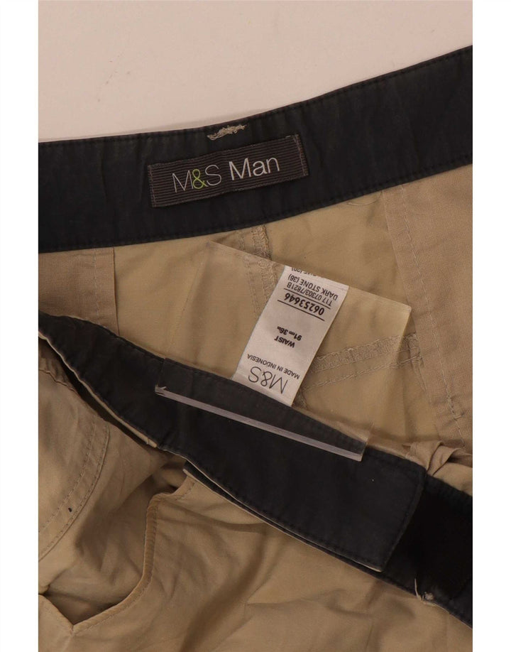 Marks & Spencer Herren Cargoshorts W36 Large Beige Baumwolle