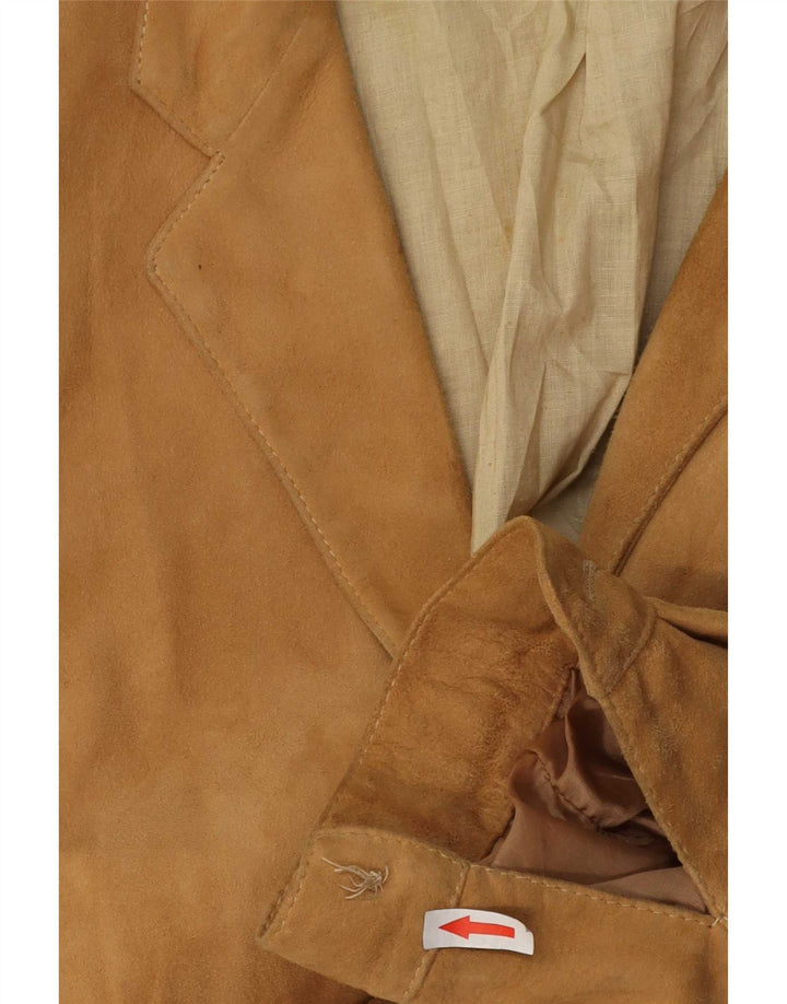 Vintage Damen Wildlederjacke IT 46 Großes Beige Leder