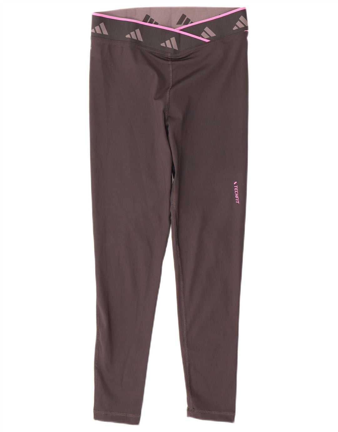 Adidas Damen Aeroready Graphic Leggings UK 8/10 Small Grau Polyester