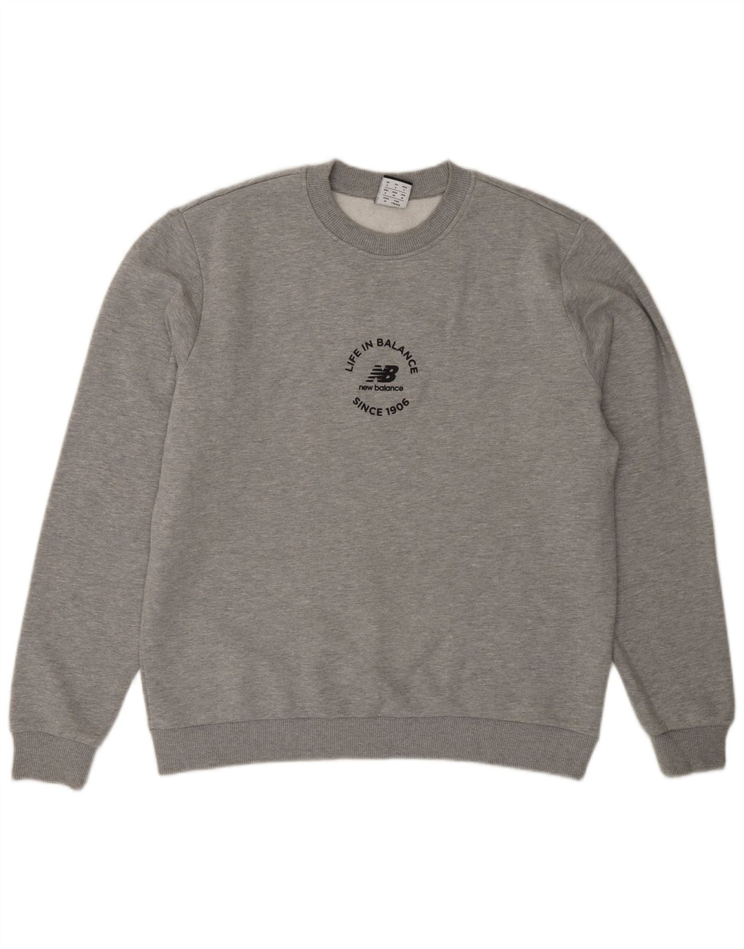 New Balance Herren-Sweatshirt mit Grafik, Größe S, Grau, Baumwolle