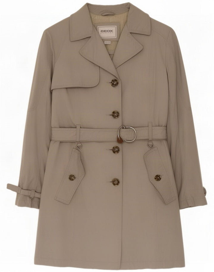 Geox Respira Damen Trenchcoat UK 16 Large Grau Polyester