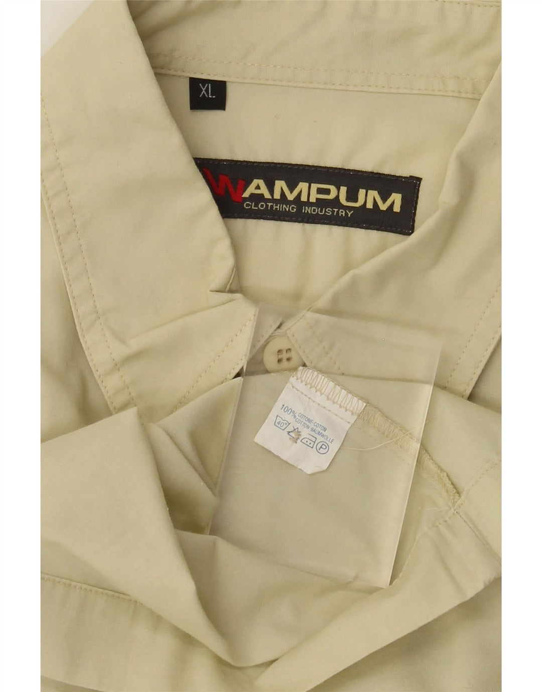 Wampum Herrenhemd XL Beige Baumwolle