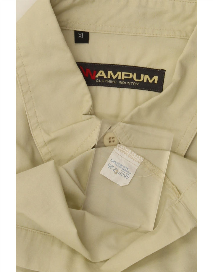 Wampum Herrenhemd XL Beige Baumwolle