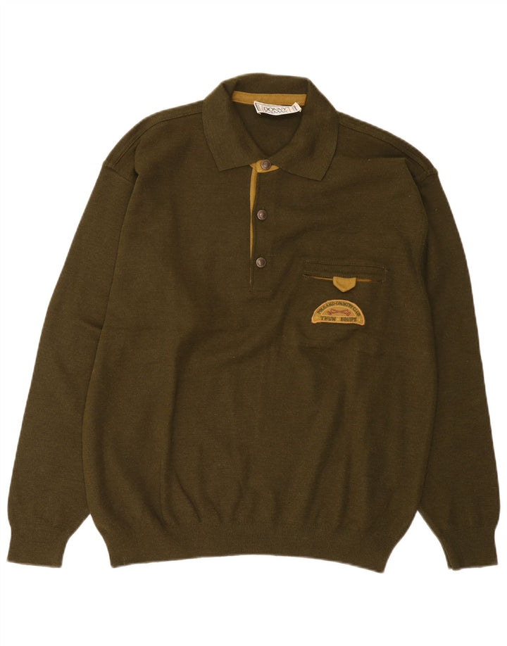 Donny & Max Herren-Pullover mit Rollkragen, groß, grüne Wolle