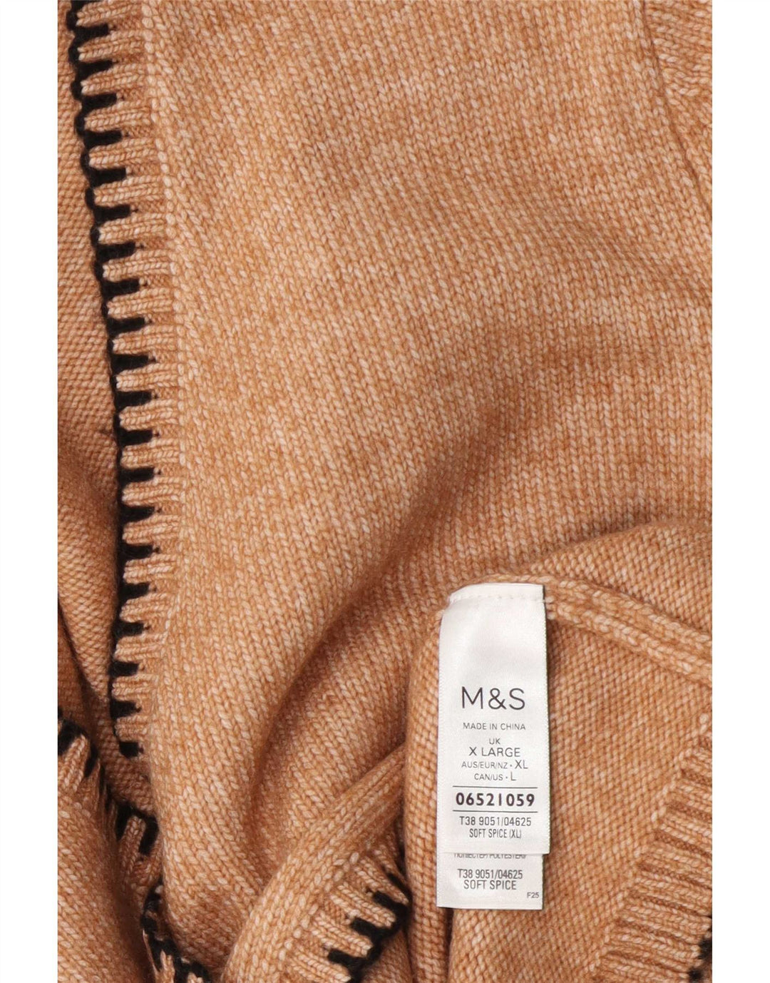 Marks & Spencer Damen-Strickjacke in Übergröße, Gr. 18, XL, braun gefleckt