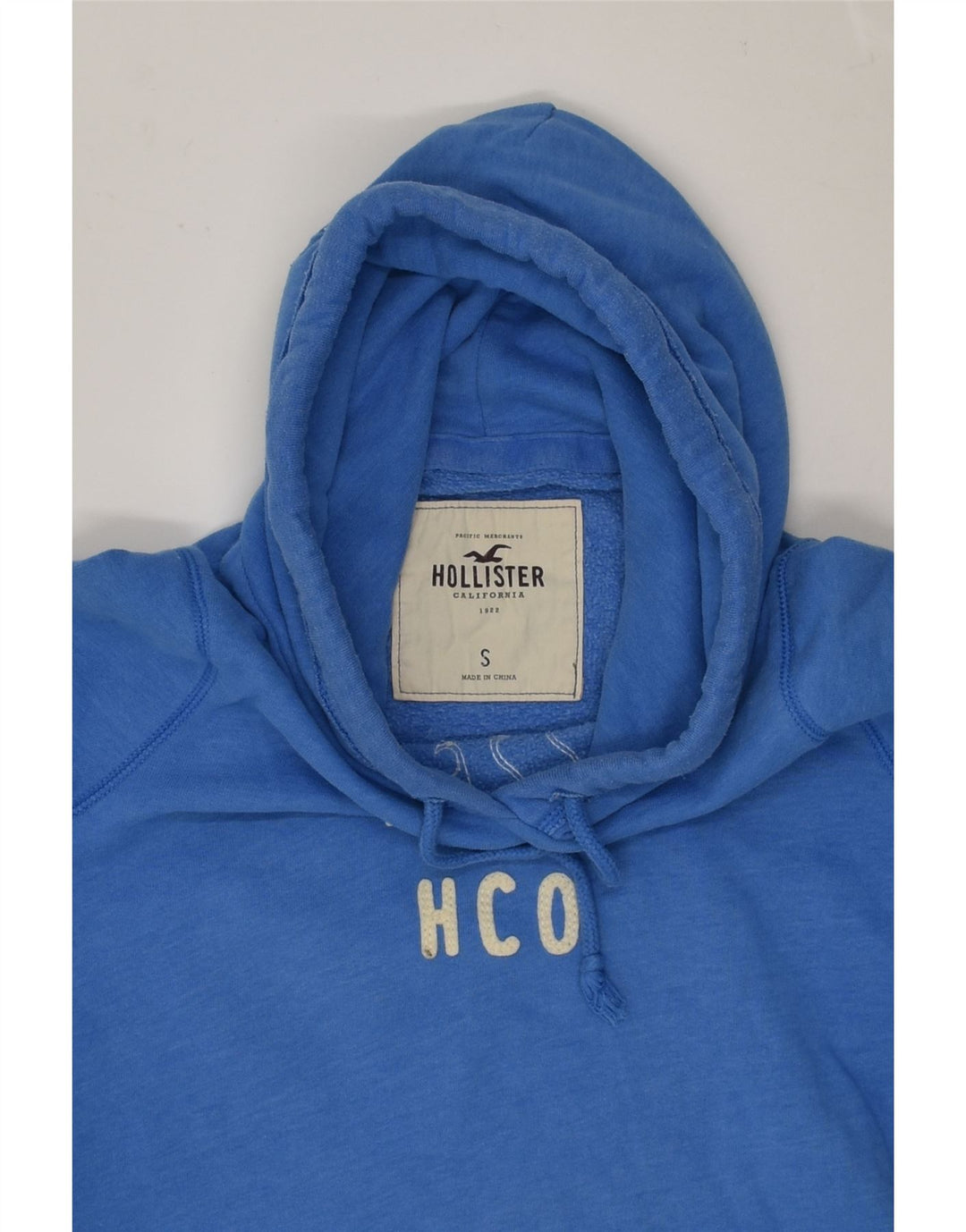 HOLLISTER Womens Hoodie Jumper UK 8 Small Blue Cotton | Vintage Hollister | Thrift | Second-Hand Hollister | Used Clothing | Messina Hembry 