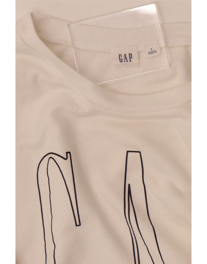 Gap Damen-Sweatshirt mit Grafik-Übergröße, Gr. 10, Größe S, Weiß