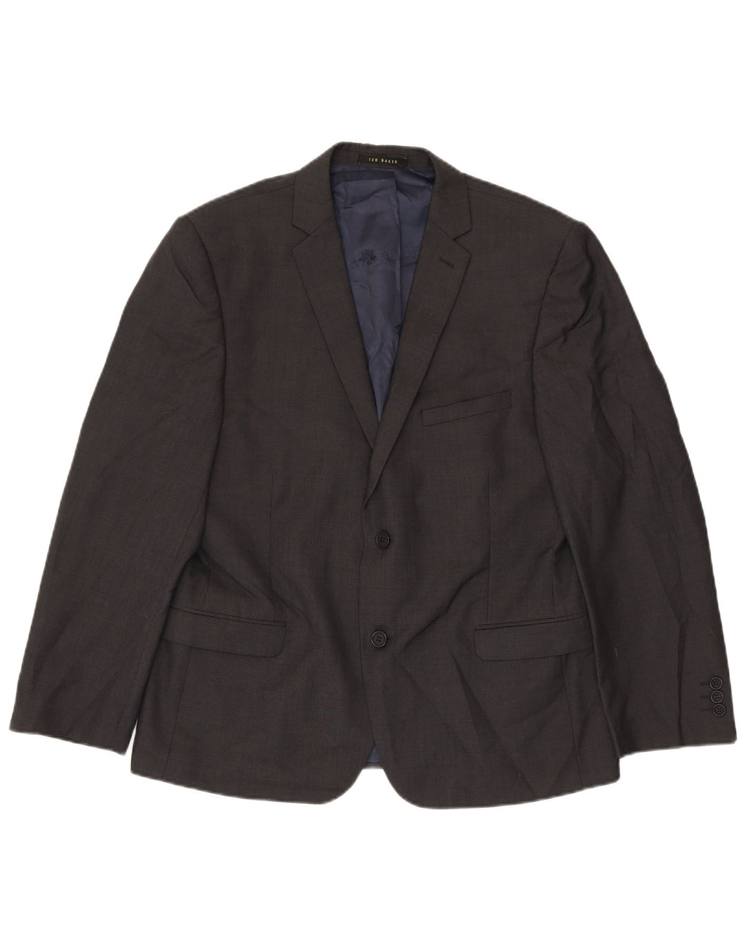 Ted Baker Herren-Blazer mit 2 Knöpfen, UK 38, mittelgraue Wolle