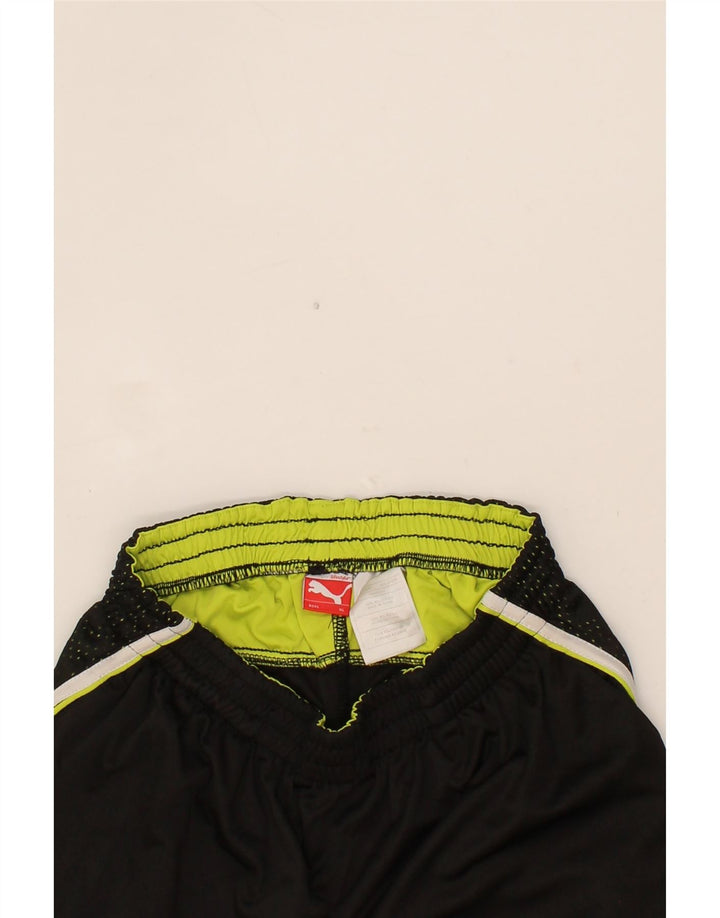 PUMA Boys Bermuda Sport Shorts 13-14 Years XL Black Striped Polyester Vintage Puma and Second-Hand Puma from Messina Hembry 