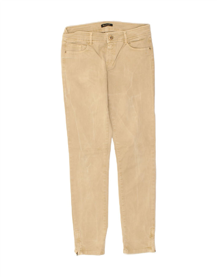 MASSIMO DUTTI Womens Skinny Casual Trousers EU 36 Small W26 L29 Beige | Vintage Massimo Dutti | Thrift | Second-Hand Massimo Dutti | Used Clothing | Messina Hembry 