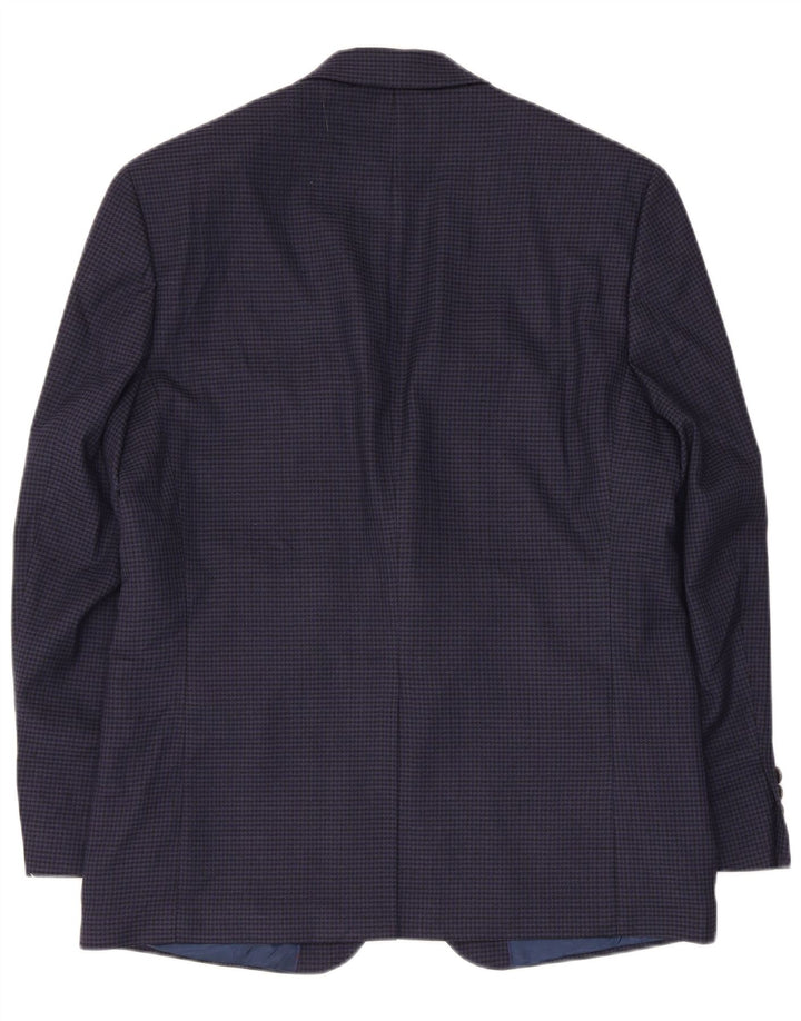 Chaps Herren-Blazer mit 2 Knöpfen, Gr. 40, Mittelmarineblau mit Hahnentrittmuster