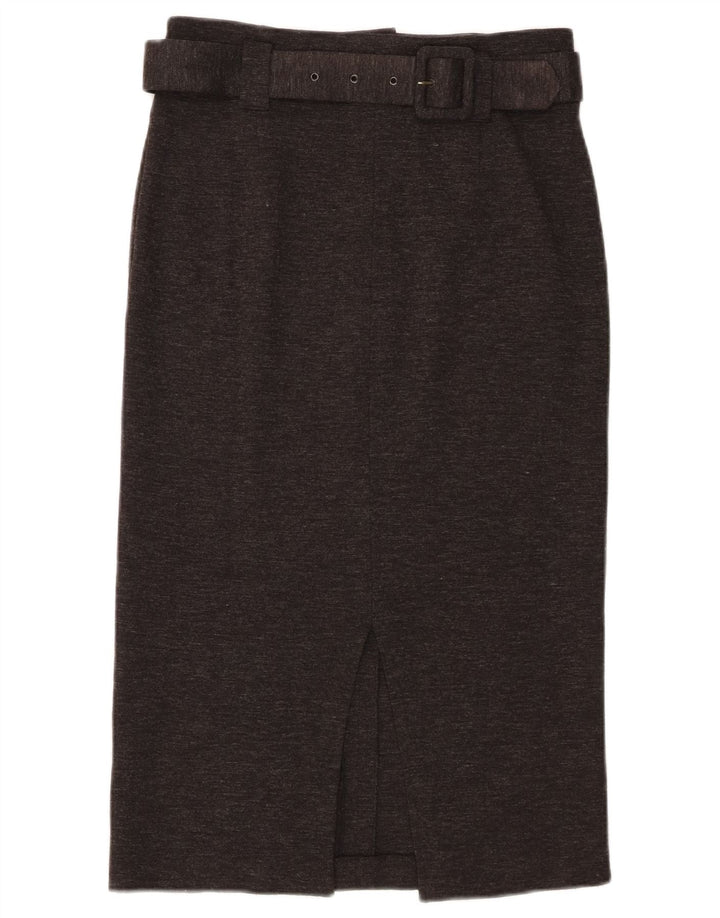 Altavilla Damen Bleistiftrock UK 12 Medium W28 Grau Acryl
