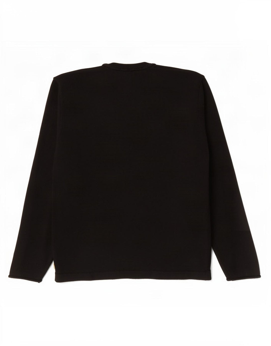 Armani Jeans Herren-Pullover mit V-Ausschnitt, mittlerer schwarzer Schurwolle