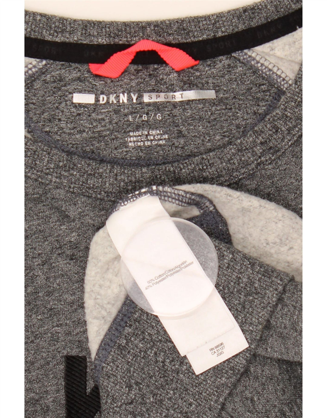Dkny Womens Graphic Sweatshirt Pullover UK 16 Large Graue Baumwolle