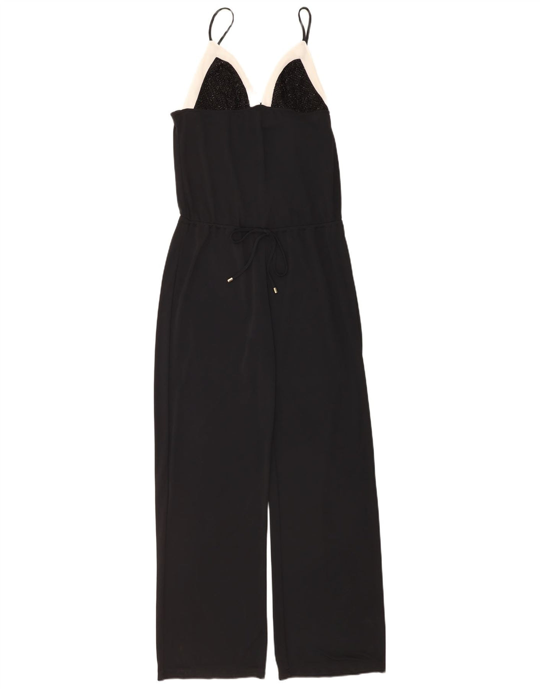 Vintage Damen Overall UK 10 Small Schwarz Colourblock Polyester