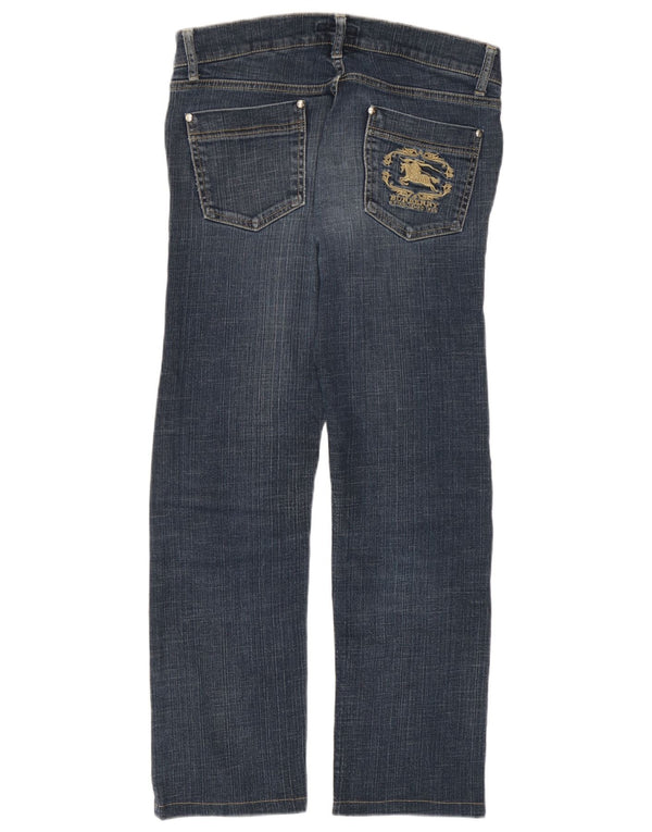 Burberry Damen Straight Jeans UK 8 Small W29 L27 Blaue Baumwolle