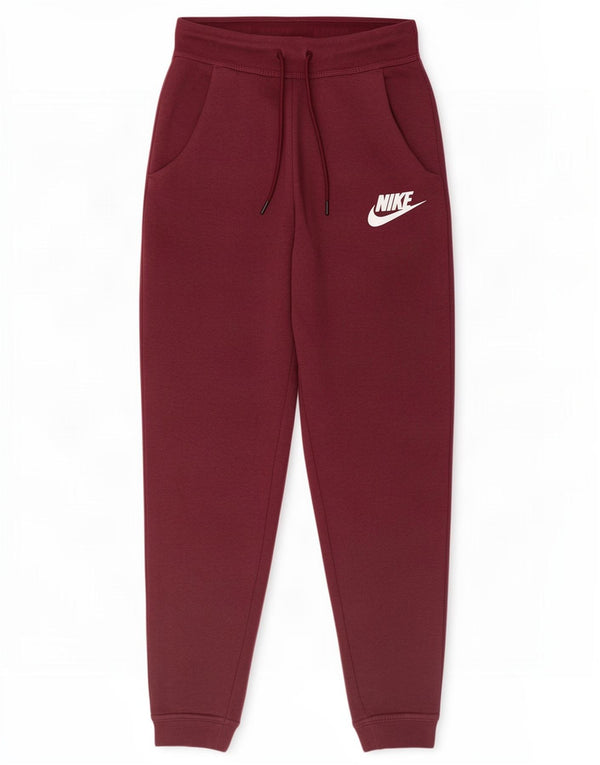 Nike Womens Tracksuit Trousers Joggers UK 6 XS Burgundy Cotton
