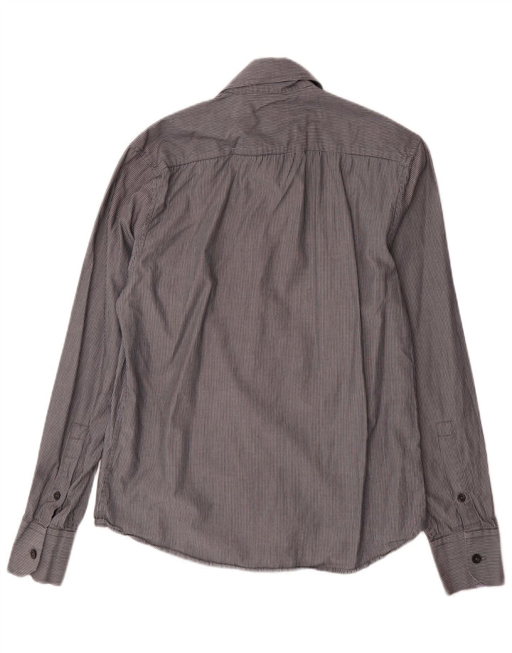 JACK & JONES Herrenhemd Kleine graue Nadelstreifen-Baumwolle