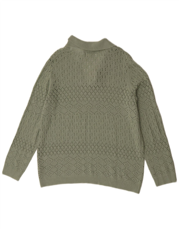 Fat Face Damen-Pullover, übergroß, Rollkragenpullover, Gr. 40, Gr. Grün