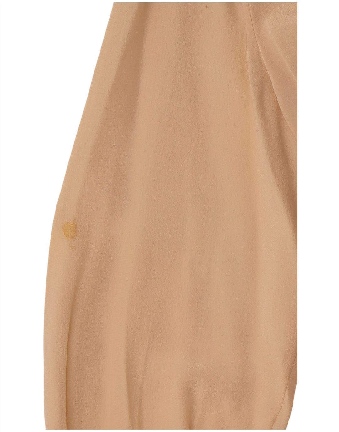 VINTAGE Damen Langarm-Hemdbluse EU 36 Kleine beige Blumenseide