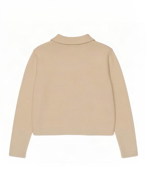 Marks & Spencer Damen Crop Cardigan Pullover UK 10 Small Weiß Polyester