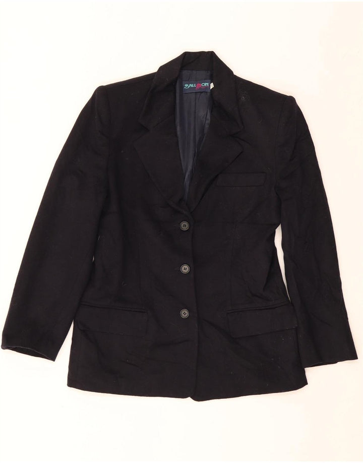Ball On Damen-Blazerjacke mit 3 Knöpfen, IT 42, mittelmarineblaue Schurwolle