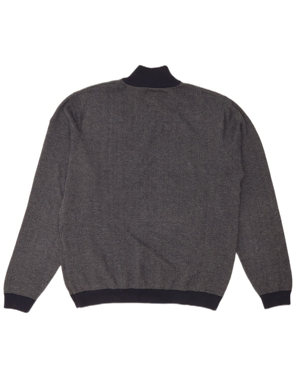 North Sails Herren-Pullover mit grafischem Reißverschluss, XL, Marineblau, Baumwolle