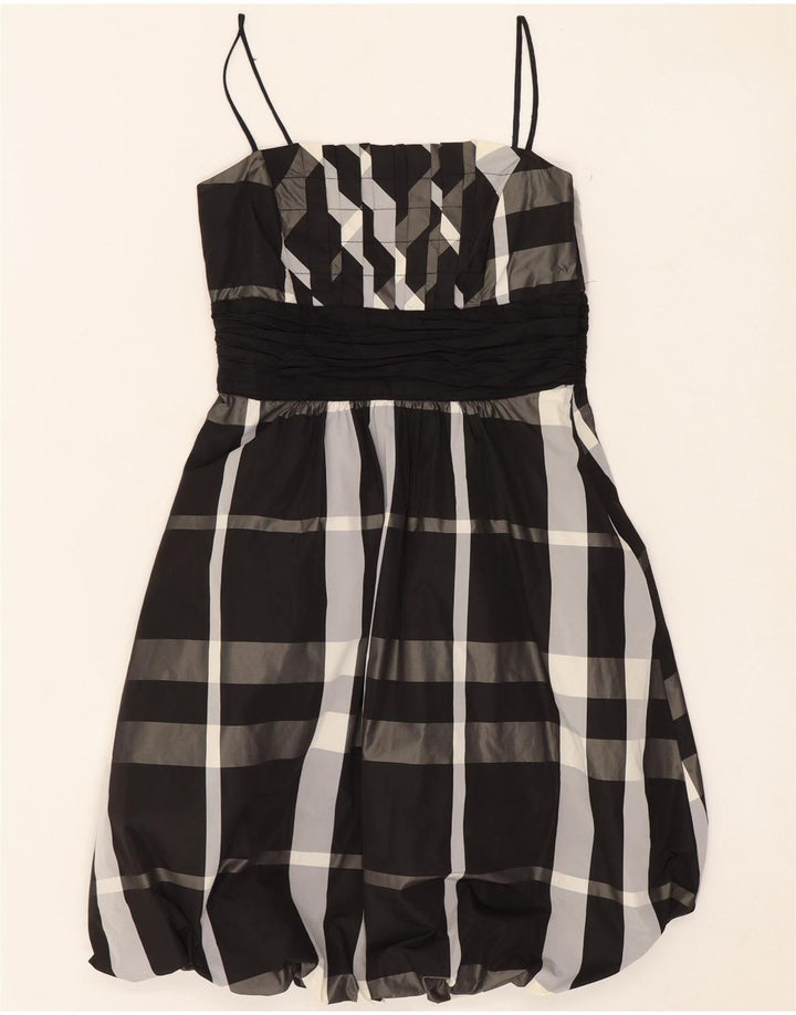 Ärmelloses Bubble-Kleid für Damen von Zara, Größe S, Schwarz, Kariert, Polyester