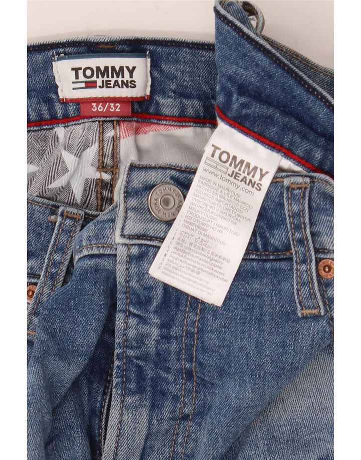 Tommy Hilfiger Herren Distressed Slim Jeans W36 L32 Blaue Baumwolle