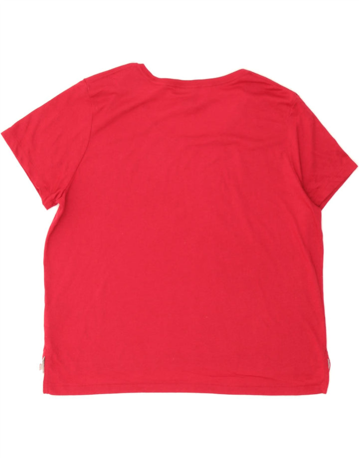 NIKE Womens Regular Graphic T-Shirt Top UK 14 Large Red Polyester Vintage Nike and Second-Hand Nike from Messina Hembry 