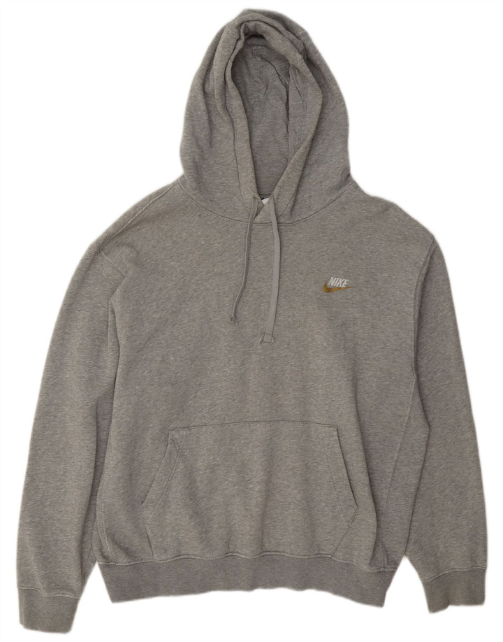 Nike Herren Kapuzenpullover aus mittelgrauer Baumwolle