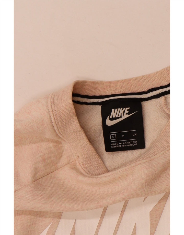 Nike Herren-Sweatshirt mit Grafik, klein, rosa gefleckte Baumwolle
