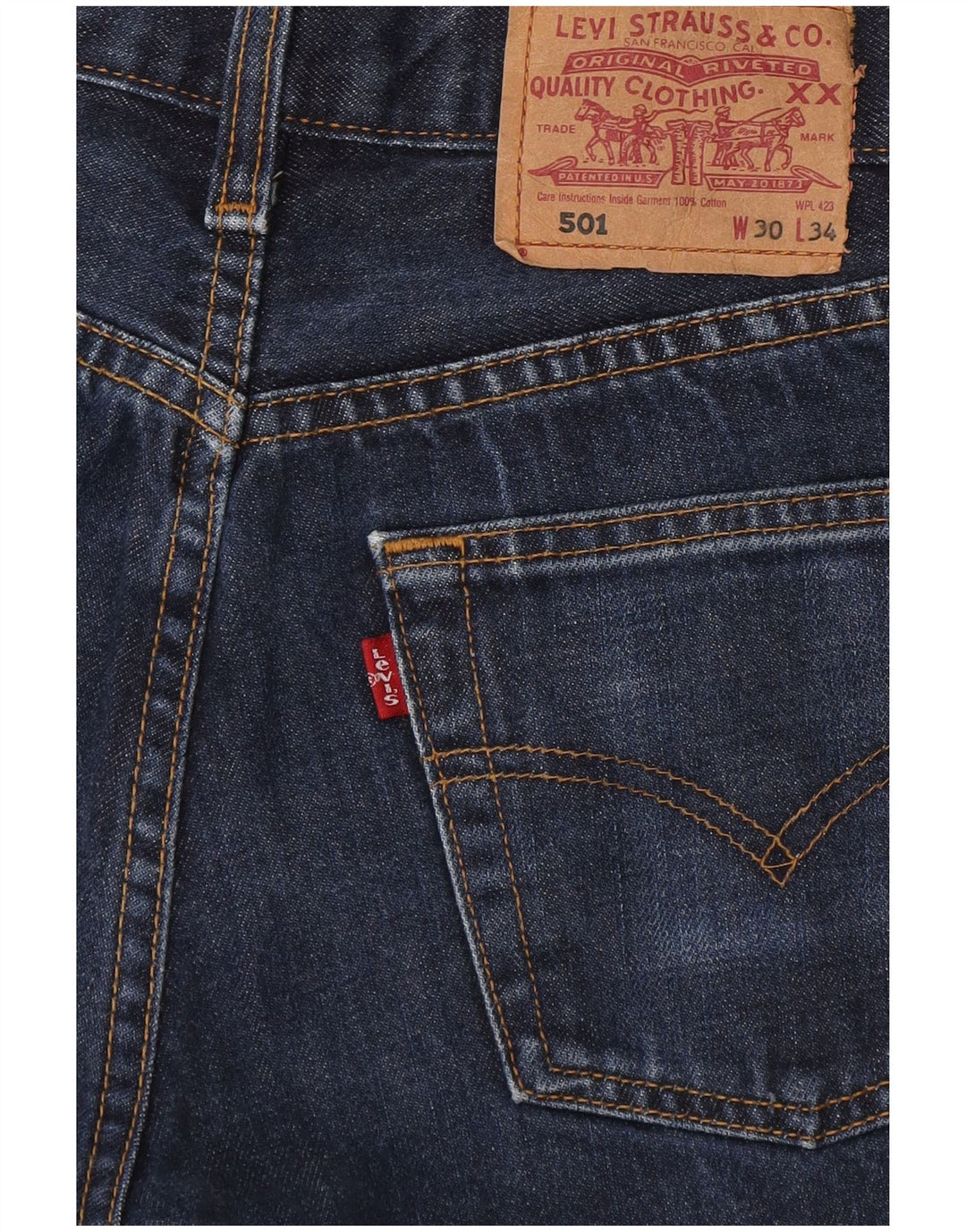 Levi's Damen 501 Denim Hot Pants W30 Mittelblau