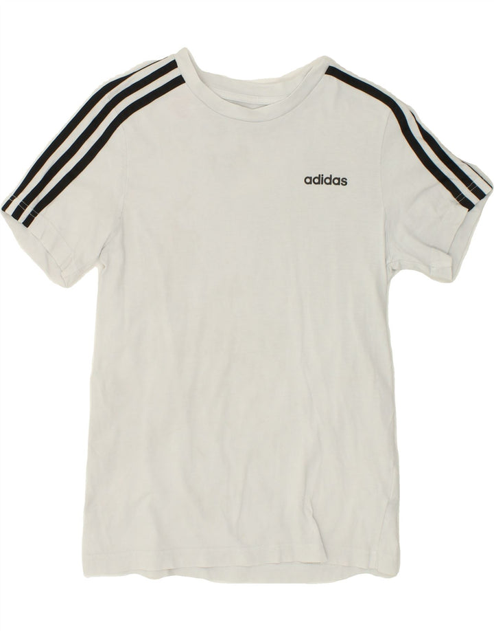 ADIDAS Boys T-Shirt Top 11-12 Years Medium  White Cotton Vintage Adidas and Second-Hand Adidas from Messina Hembry 